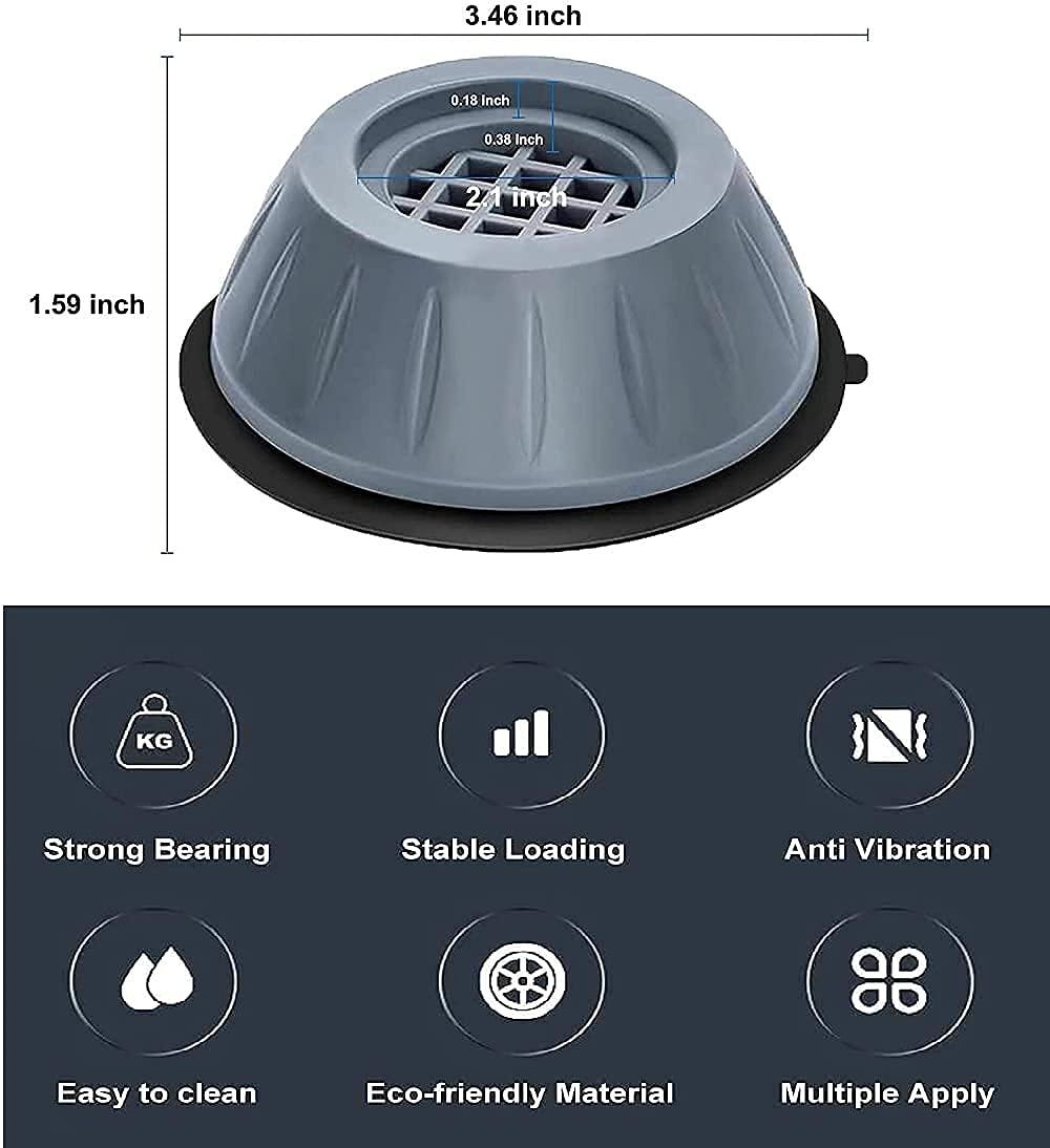 Anti-Vibration Pads for Washing Machine & Others (Set of 4)